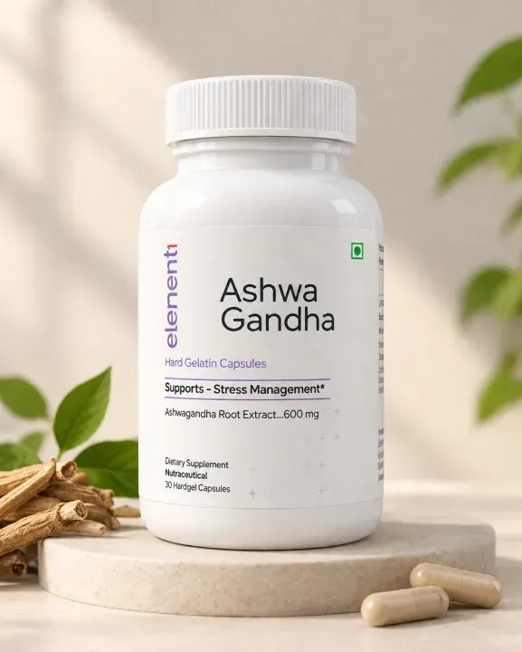 Ashwagandha Root Extract — bottle, studio photo