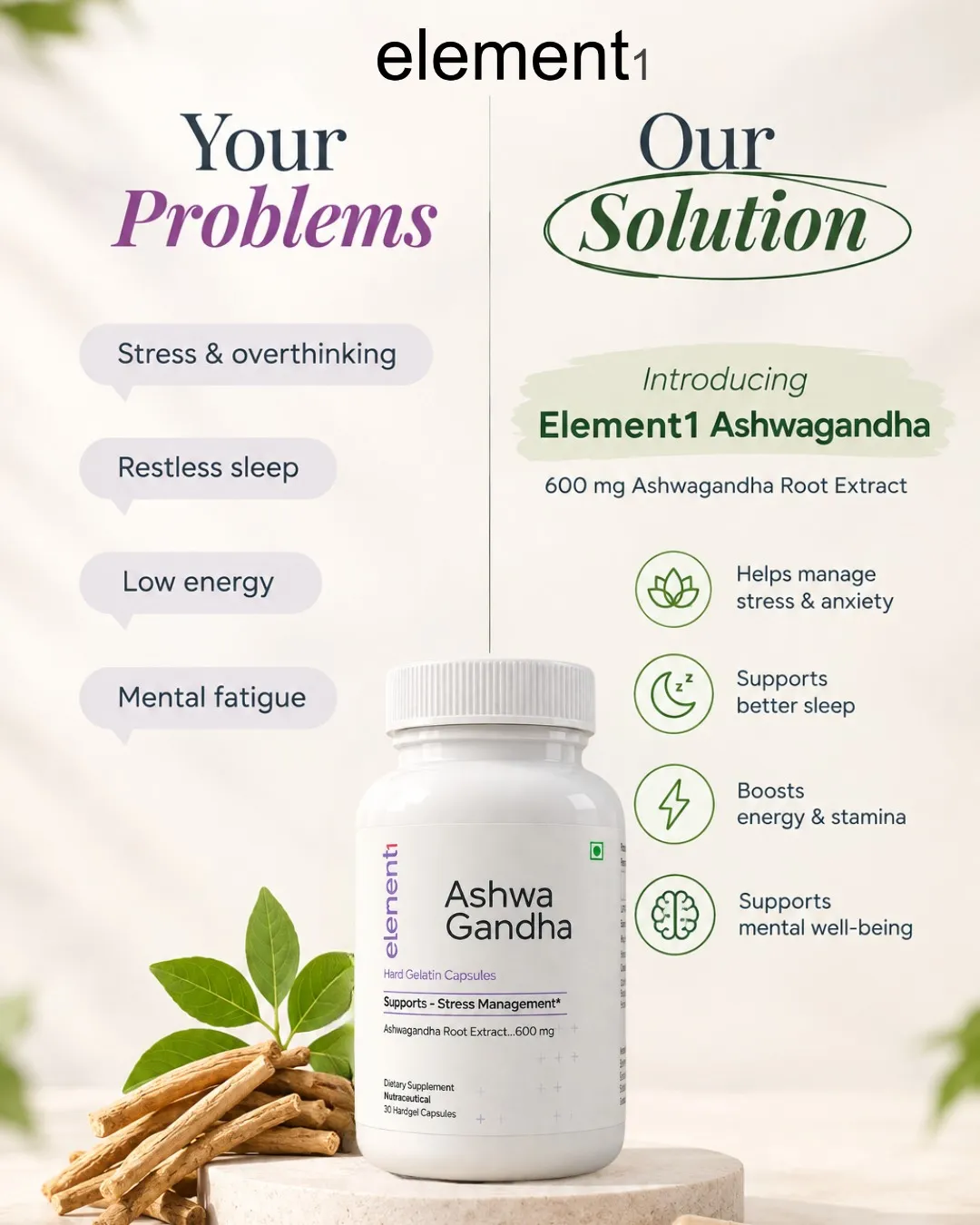 Ashwagandha Root Extract — what it helps with