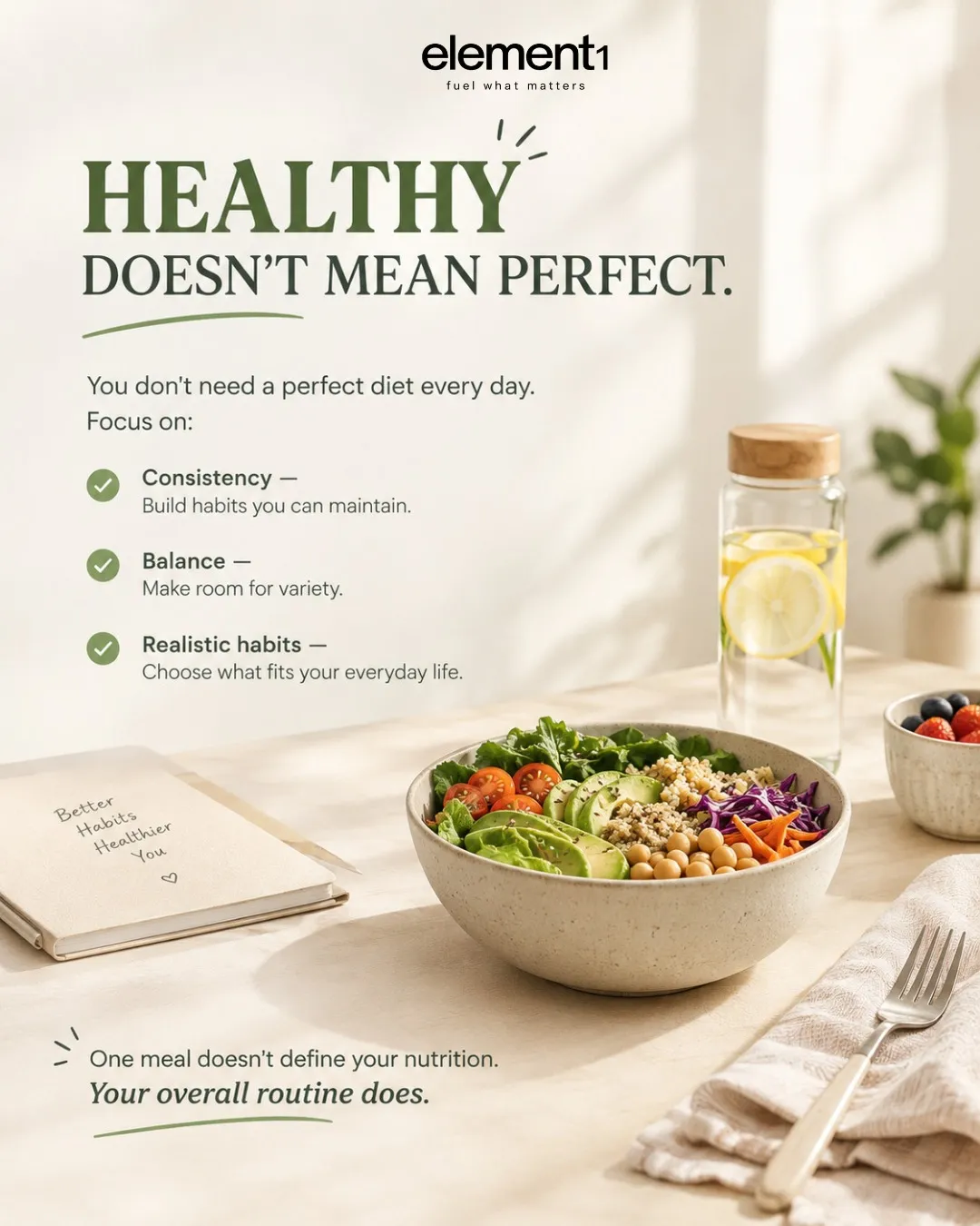 Healthy doesn’t mean perfect