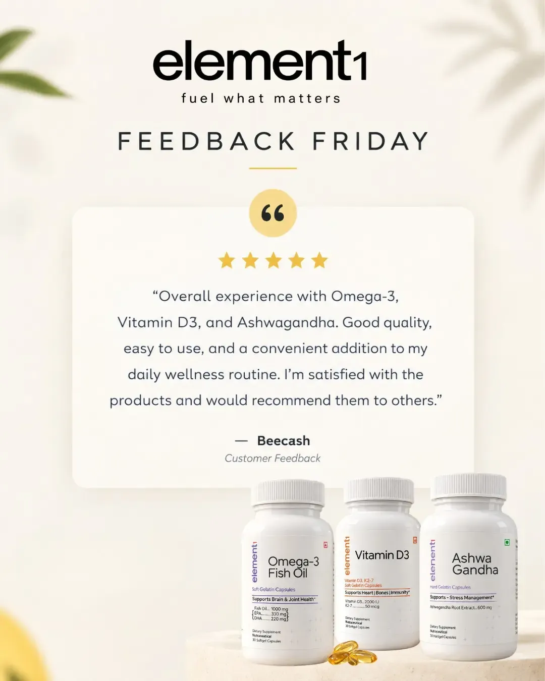 Feedback Friday — customer review