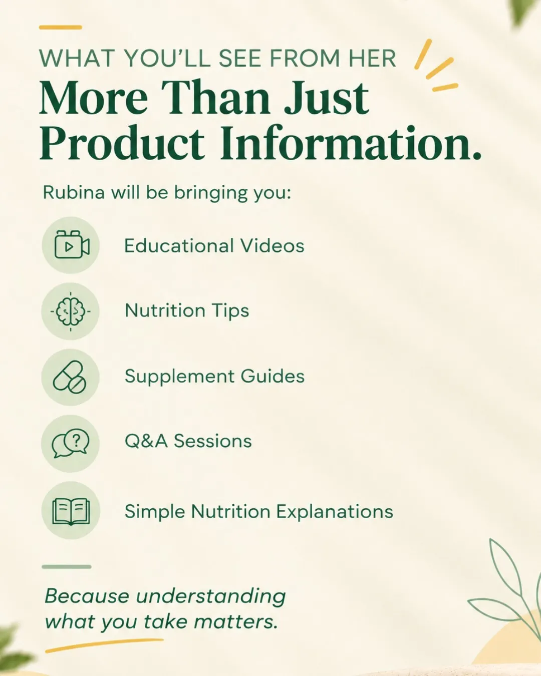 More than just product information