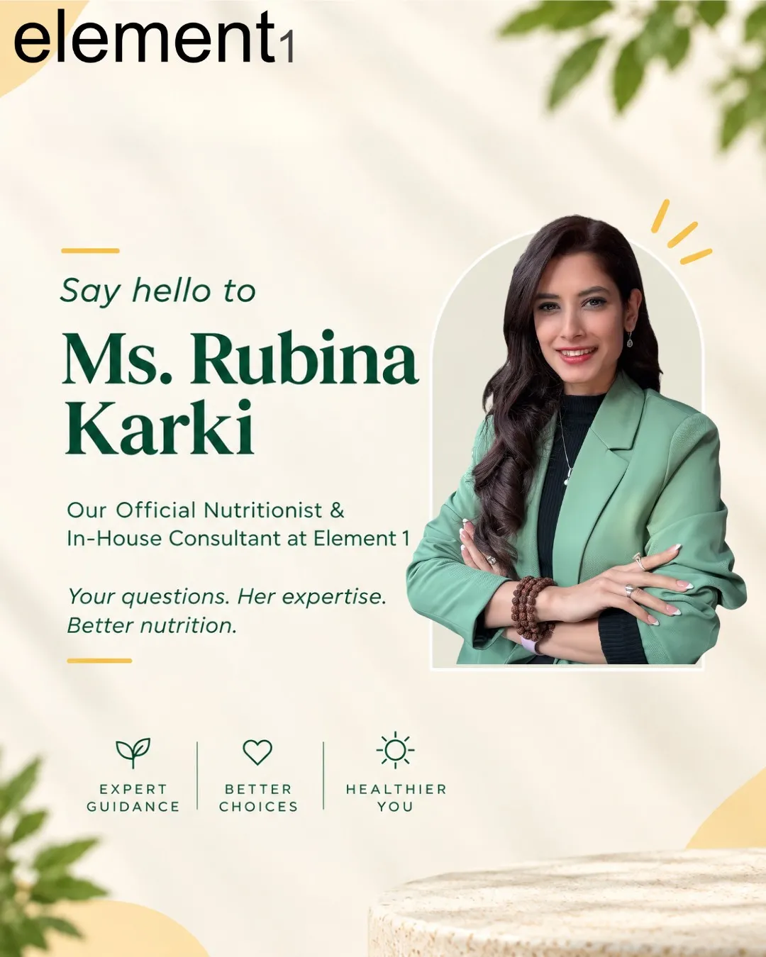 Say hello to Ms. Rubina Karki — our official nutritionist and in-house consultant