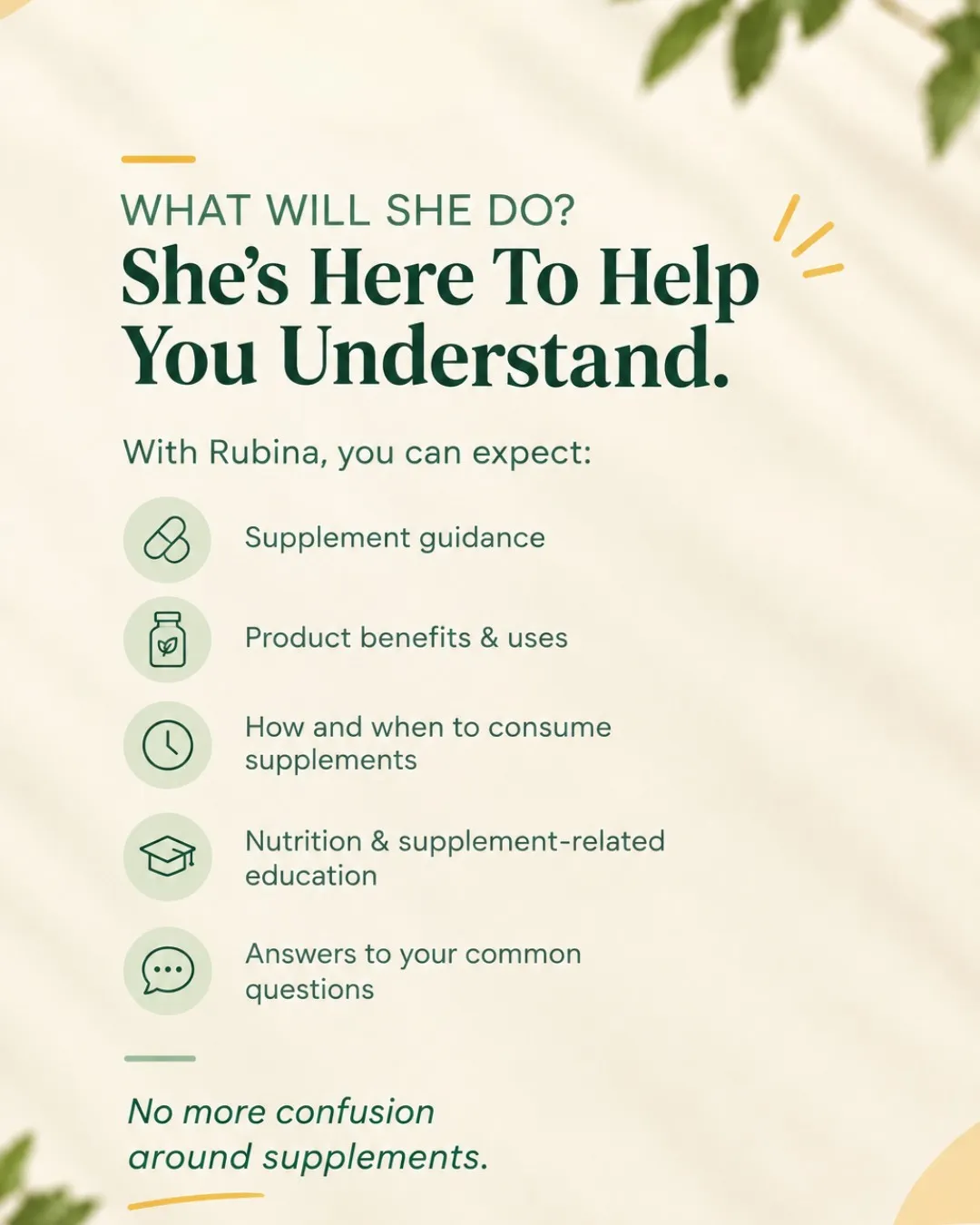 She’s here to help you understand